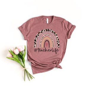 Teacher Life Rainbow Shirt